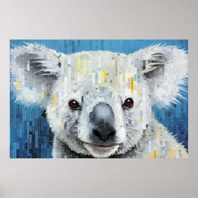 Koala Animal Art Decor Paint Mosaic  (Front)