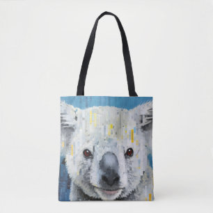 Koala Animal Art Decor Paint Mosaic Tote Bag