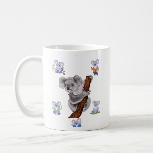 Koala Animal Design Coffee Mug (Left)