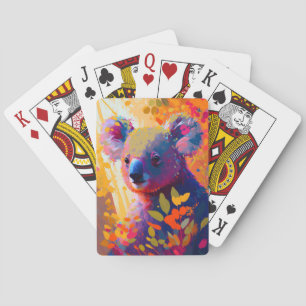 Koala Animal Portrait Painting Wildlife Outdoors  Playing Cards
