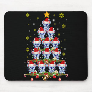 Koala Animal Xmas Koala Christmas Tree T Shirt Mouse Pad