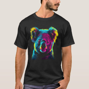 Koala Artwork Colourful Animal Motif Koala T-Shirt