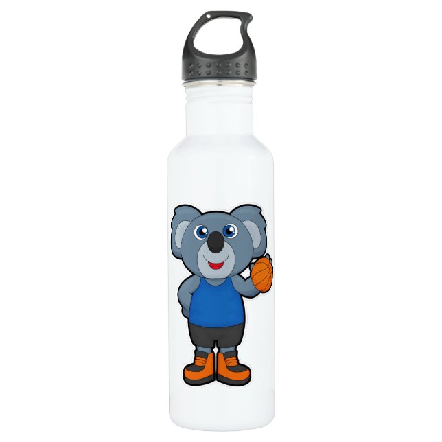 Koala as Basketball player with Basketball 710 Ml Water Bottle (Front)