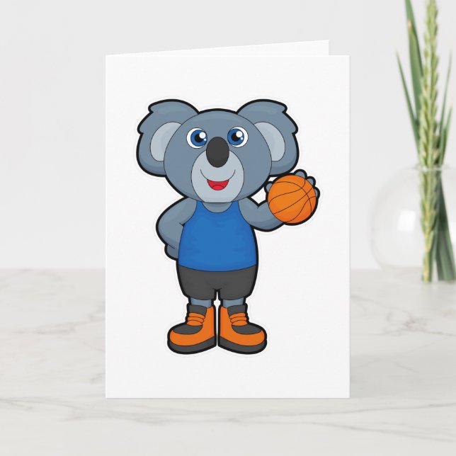 Koala as Basketball player with Basketball Card (Front)