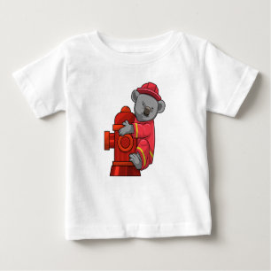 Koala as Firefighter with Fire hydrant Baby T-Shirt