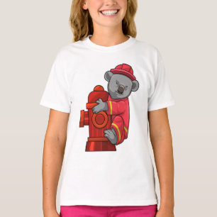Koala as Firefighter with Fire hydrant T-Shirt