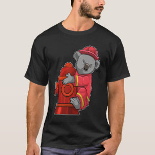 Koala as Firefighter with Fire hydrant T-Shirt