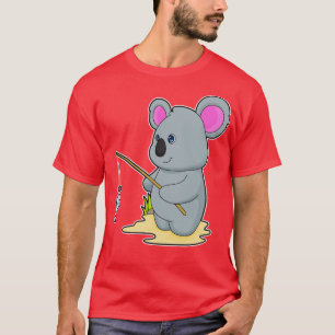 Koala as Fisher with Fishing rod Fish T-Shirt