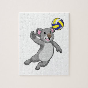 Koala as Volleyball player with Volleyball Jigsaw Puzzle