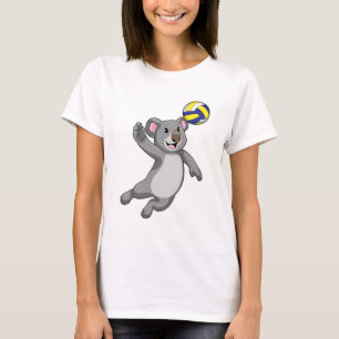 Koala as Volleyball player with Volleyball T-Shirt