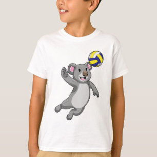 Koala as Volleyball player with Volleyball T-Shirt