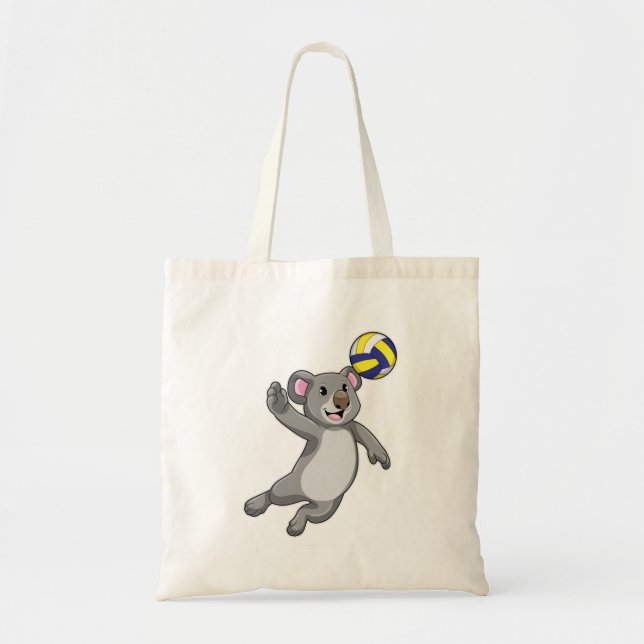 Koala as Volleyball player with Volleyball Tote Bag (Front)