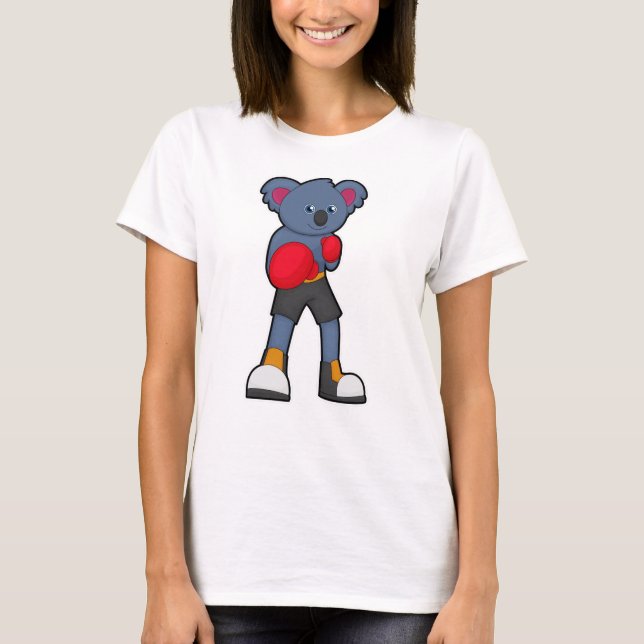 Koala at Boxing with Boxing gloves T-Shirt (Front)