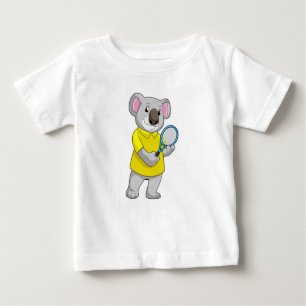 Koala at Tennis with Tennis racket Baby T-Shirt