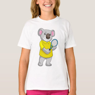 Koala at Tennis with Tennis racket T-Shirt