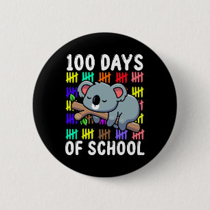 Koala Australia Animal Student Gift 100 Days Of Sc 6 Cm Round Badge