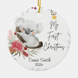 Koala Baby’s First Christmas Personalised Ornament