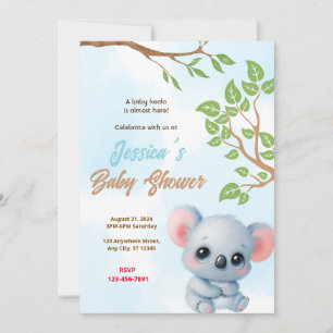 Koala Baby Shower Invitation