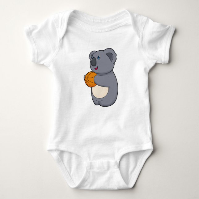 Koala Basketball player Basketball Baby Bodysuit (Front)
