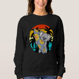 Koala Beach Vacation Surfboard Summer Koala Sweatshirt