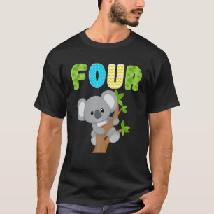 Koala Bear 4Th Birthday 4 Year Old Birthday Boy Ko T-Shirt