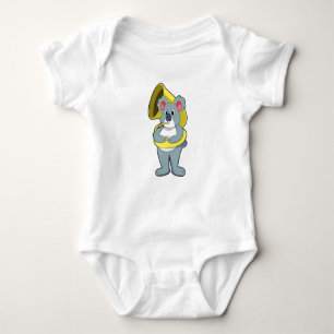 Koala bear at Music with Saxophone.PNG Baby Bodysuit