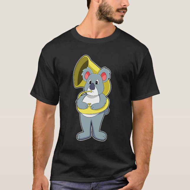Koala bear at Music with Saxophone.PNG T-Shirt (Front)
