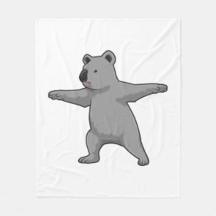 Koala bear at Yoga Fitness Fleece Blanket
