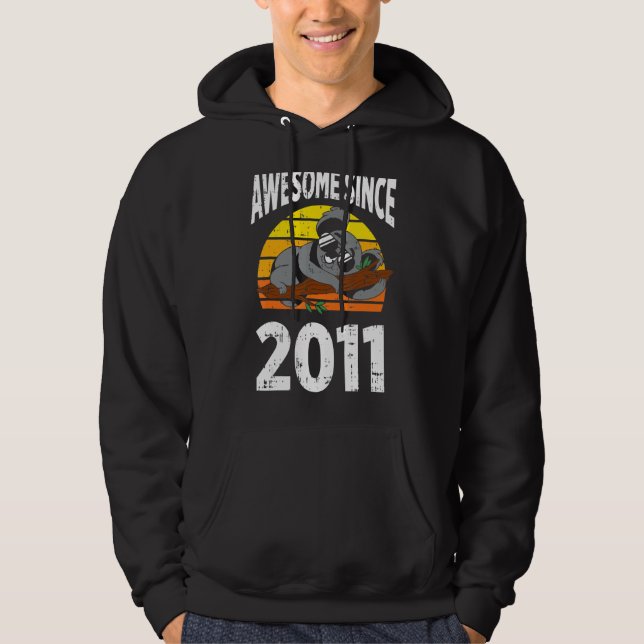Koala Bear Awesome Since 2011 11th Birthday 11 Yea Hoodie (Front)
