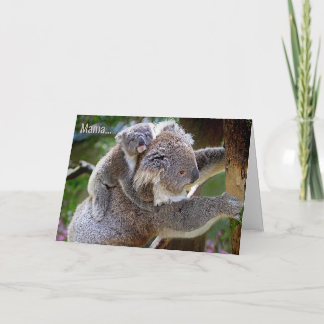 Koala Bear & Baby Mother's Day /All Occasion Card (Front)