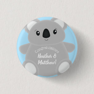 Koala Bear Baby Shower 3 Cm Round Badge