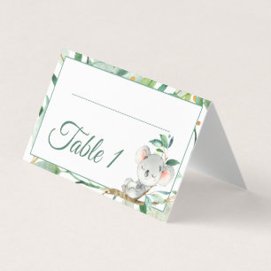 Koala Bear Baby Shower Birthday Table Number