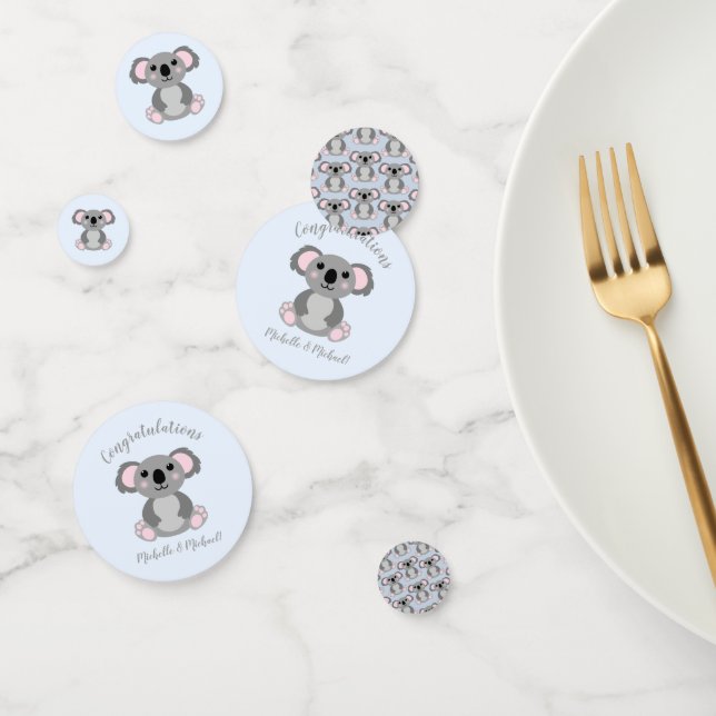 Koala Bear Baby Shower Blue Boy Confetti (Group)