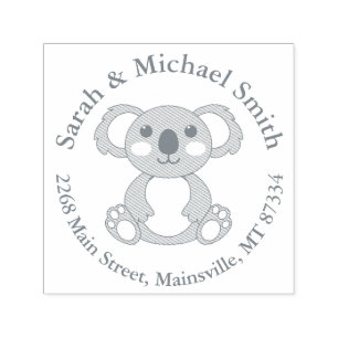 Koala Bear Baby Shower Self-inking Stamp