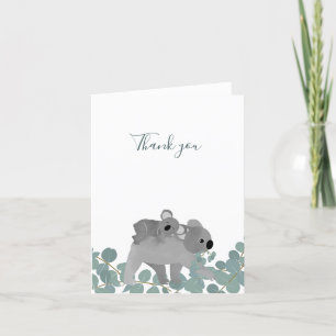 Koala Bear Baby Shower Thank You Card