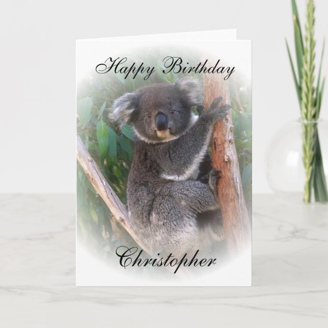 Koala Bear Birthday Card (Front)