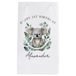 Koala Bear Boys 1st Birthday Party Small Gift Bag