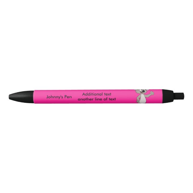 Koala bear cartoon black ink pen (Front)