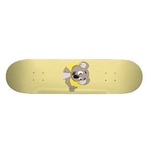 Koala bear cartoon skateboard