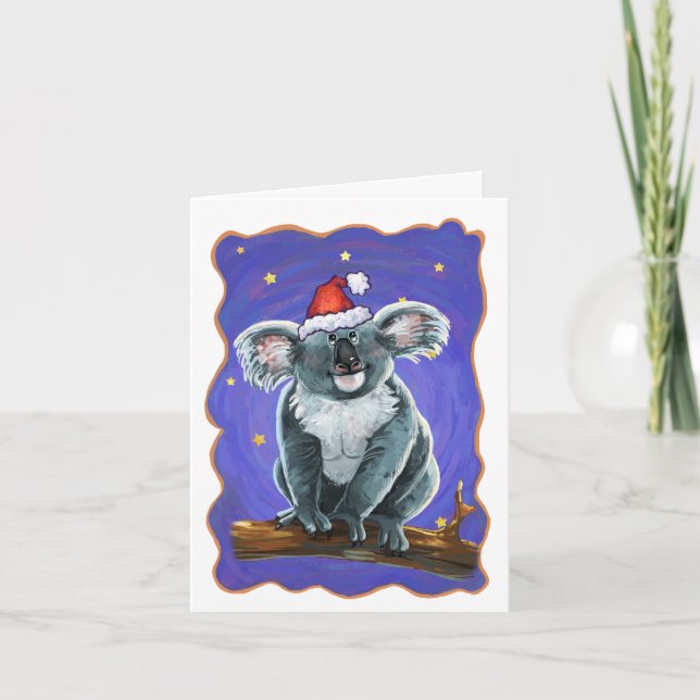 Koala Bear Christmas Holiday Card (Front)