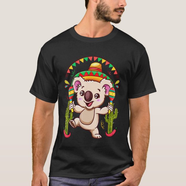 Koala Bear Cinco De Mayo T-Shirt (Front)