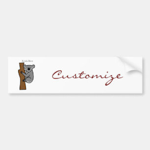 Koala Bear Climbing Tree Thunder_Cove Bumper Sticker