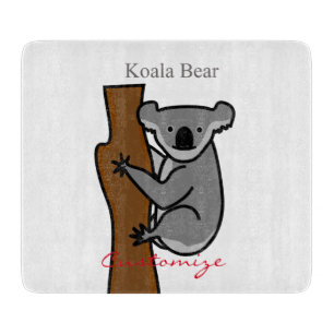 Koala Bear Climbing Tree Thunder_Cove Cutting Board