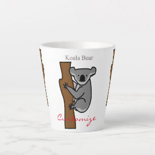 Koala Bear Climbing Tree Thunder_Cove Latte Mug