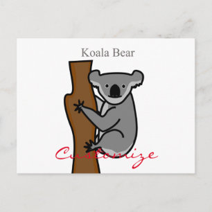 Koala Bear Climbing Tree Thunder_Cove Postcard