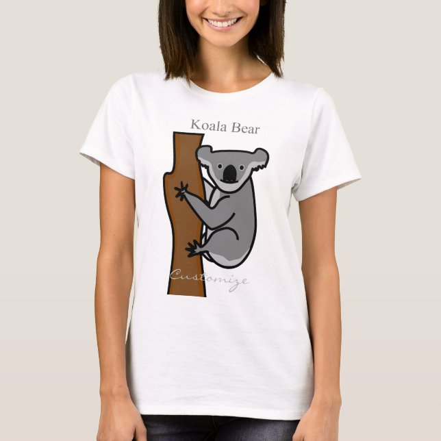 Koala Bear Climbing Tree Thunder_Cove T-Shirt (Front)