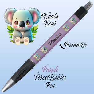 Koala Bear, Colourful Purple, Cute Woodland Animal