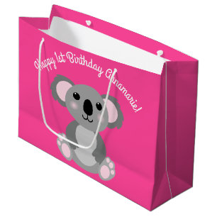 Koala Bear Cute Kid Birthday Party Large Gift Bag