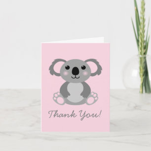 Koala Bear Cute Kid's Thank You Stationary Cards