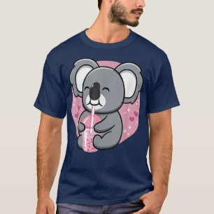 Koala Bear Drinking Bubble Tea  Australian Animal  T-Shirt